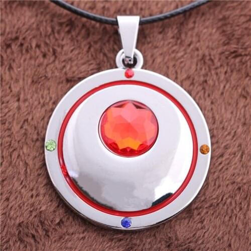 24 Pcs/Lot High Quality Moon Round Pendant Necklace Magic Wand Necklace Sailor Moon Jewelry Bulk Wholesale