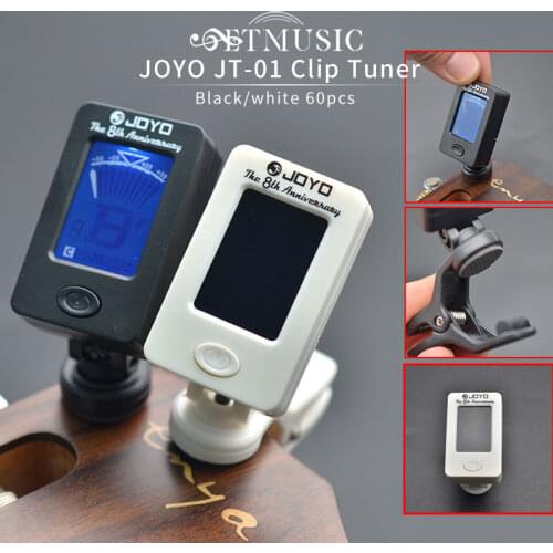 50PCS Joyo JT-01 Chromatic Clip-On Digital Tuner 360 Degree Rotatable Guitar Tuners Machines for Guitar Bass Violin Ukulele