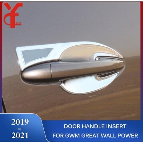 ABS Door Handle Bowl Inserts For GWM Great Wall Pao Great Wall Power 2019 2020 2021 Pick Up Car Parts 4 handles