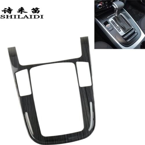 Car Styling Interior Central control Gear Panel Covers multimedia Decoration Stickers Trim For Audi A4 B8 A5 S4 Auto Accessories