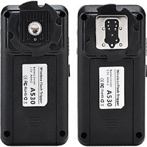 KACALLAP A530 Wireless Remote Flash Trigger for Canon Nikon with Universal 1 Transmitter& 1 Receiver
