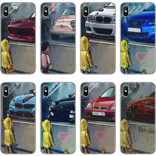 Boy see sports car Jdm drift Soft silicone Phone Case For iPhone 8 7 6 6S Plus 11 Pro XS Max XR X 5 5S SE 4S 4 iPod Touch 5 6