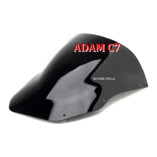 HotSale For Kawasaki ZX12R 2000 2001 ZX 12R 00 01 white Windshield WindScreen Double Bubble ADAM C7