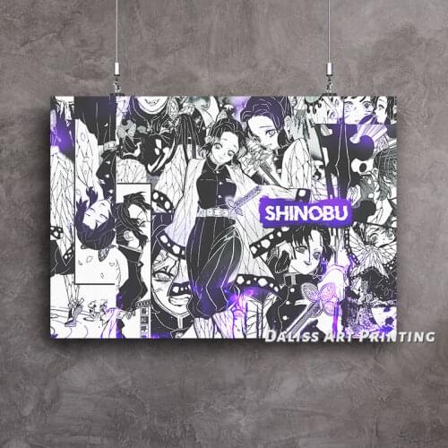 Canvas Anime Demon Slayer kochou shinobu Pictures Home Decoration Paintings Poster HD Prints Wall Art Modular Living Room Framed