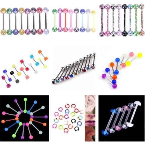Tongue Rings For Women Girl Lip Nose Piercing Jewelry