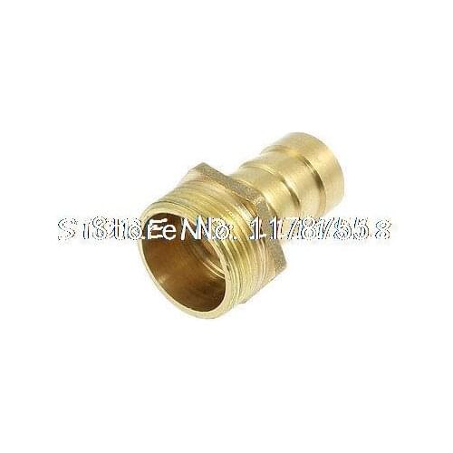 3/4" Male Thread 1/2" 19mm Air Water Fuel Hose Brass Barb Fitting Adapter