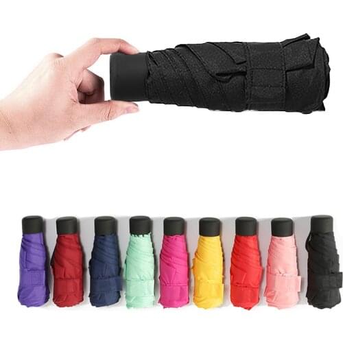 180g Small Fashion Folding Umbrella Rain Women Gift Men Mini Pocket Parasol Girls Anti-UV Waterproof Portable Travel UMBRELLAS