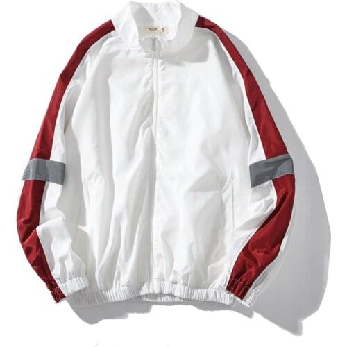 Fashion Trend Men Casual Jacket Spring Brand Mens Splice Stand Collar Jacket Male Jogging Windproof Jackets Coat Tops
