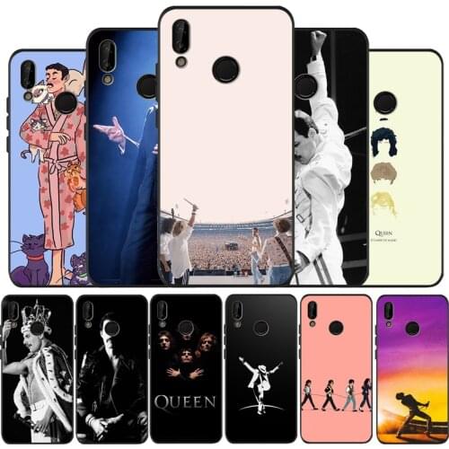 Queen Freddie Mercury Soft Silicone black Phone Case For Huawei P9 P10 P20 P30 P40 lite P20 P30 P40 pro Y9 Y6 P smart 2019