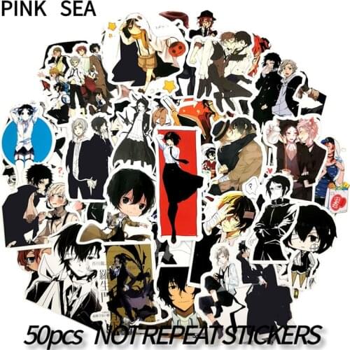 10/30/50Pcs/set Cartoon Bungou Stray Dogs Anime Waterproof Sticker For DIY TOY Scrapbook Skateboard Snowboard Laptop Luggage
