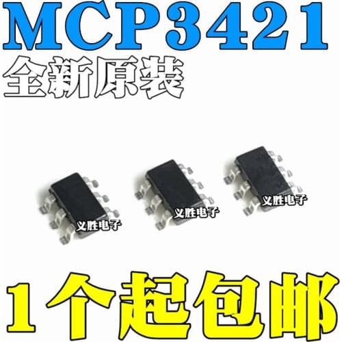 New and original MCP3421A0T-E/CH SOT23-6 High-performance 18 AD converter chip Regulated patches, integrated IC chip, voltage