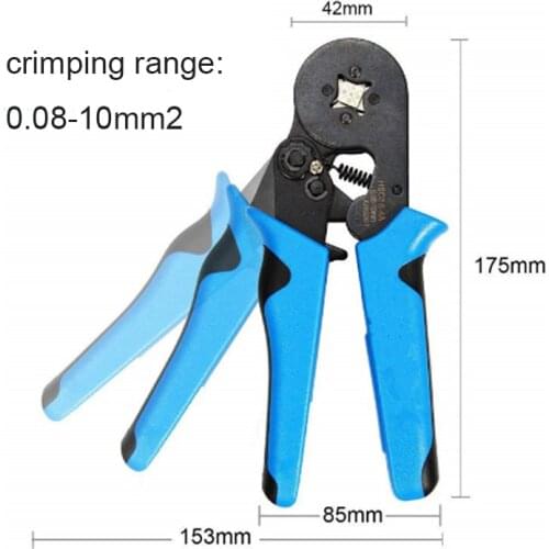 HSC8 6-4 0.08-10mm2 Terminal Crimping Pliers Wire Stripper Crimper Ferrule crimping tool Pliers