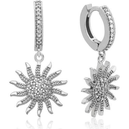 Original 925 Sterling Silver Sun Wobbly Earring , Quality products , Flashy Designs , Hundreds of kinds of earrings