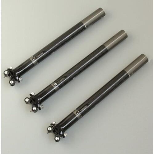 TOSEEK 3K Glossy Full Carbon Fiber MTB Road Bicycle Seatpost Bike Cycling Seat Post Parts 27.2/30.8/31.6 x 350/400mm