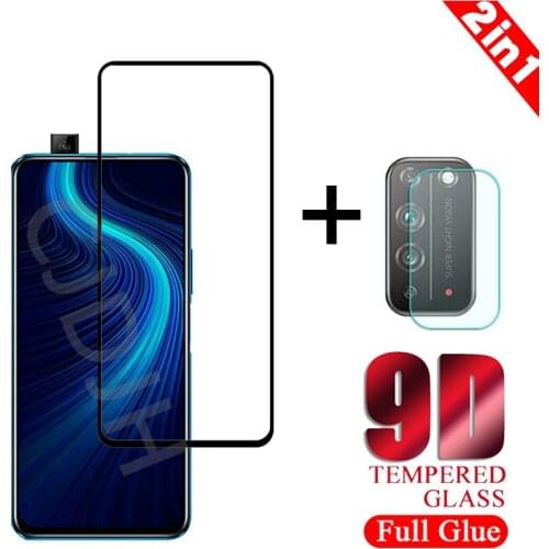 2-in-1 Camera + Screen Protector For Huawei honor X10 Full Gule Tempered Glass On Huawei honor X10 Pro protective Glass