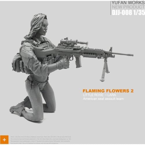 1/35 Resin model kits Female Soldier Figure Beauty DJJ-08