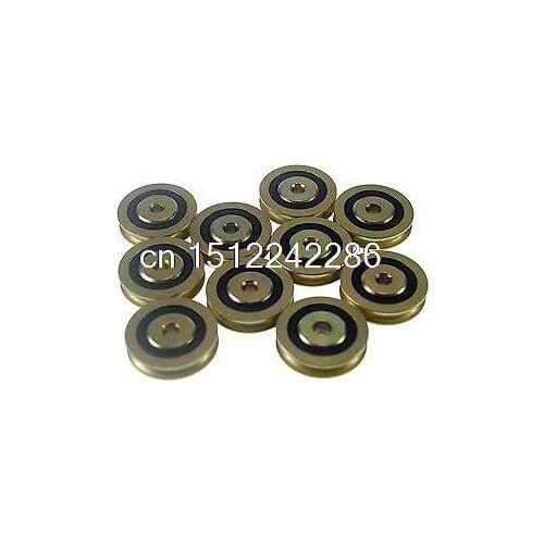 10)6 x 3 8x 9.7mm 0638UU U Groove Guide Pulley Sealed Rail Ball Bearing