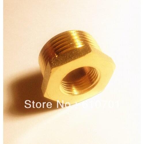 10pcs Brass Pipe 3/8" Male x 1/8" Female BSPP Connection Adapter Reducer Bushing Busher Hexagon Plumbing Fittings Connector