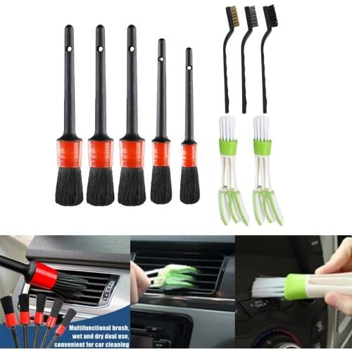 10pcs Detailing Brush Car Cleaning Detailing Brush Set Automotive Detailing Brush for Cleaning Interior, Dashboard Brush Tool