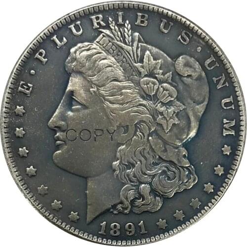1891 S United States Morgan 1 One Dollar Cupronickel Plated Silver Collectibles Copy Coin