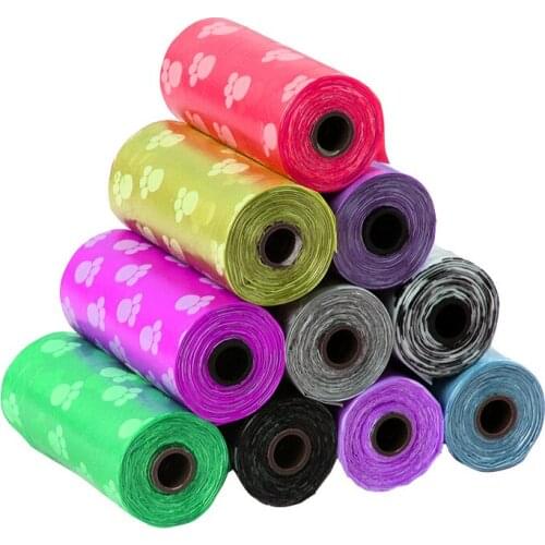 2/5/10 Roll Pet Dog Poop Bag Collector Puppy Cat Poop Shovel Bag Small Roll Outdoor Cleaning Pet Supplies