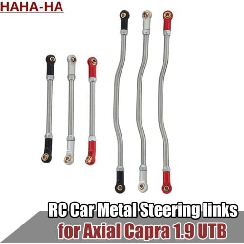 2Pcs Adjustable Steering Links Metal Rod End for 1/10 RC Crawler Axial Capra 1.9 Unlimited Trail Buggy RTR and Kit Upgrade