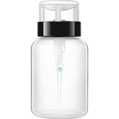 200ML Manicure Travel Press-type Bottle Nail Polish Remover Pump Dispenser Empty Plastic Bottle Cosmetic Empty Bottle Container