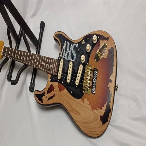 2021!High quality Relic-electric guitar, SRV style,Alder body with Maple neck,Custom electric guitar,free shipping