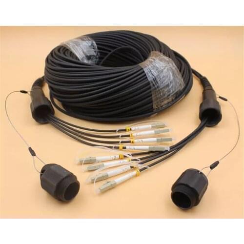 300mtr 4 cores Outdoor DVI LC-LC Fiber optic Patch cord waterproof MM Armored CPRI TPU cable Multimode FTTH FTTA jumper ELINK