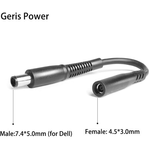 4.5x3.0mm Female to 7.4x5.0mm Male Plug Converter Dc Power Adapter Connector Laptop Charging Cable for Dell Notebook Charger