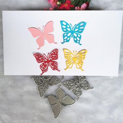 4Pcs New Butterfly Craft Metal Dies Stencil Template for DIY Embossing Paper Photo Album Gift Card Making Scrapbooking 2021