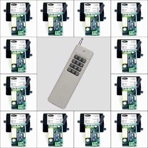 200-3000m Long Distance remote control switch 220V AC 12 CH Gang RF Wireless ON OFF Remote Switch Far away Distance 315 433 MHz