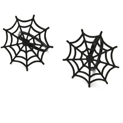 8PCS/Metal black spider web napkin ring Halloween napkin ring Western table decoration refers to the family cocktail party