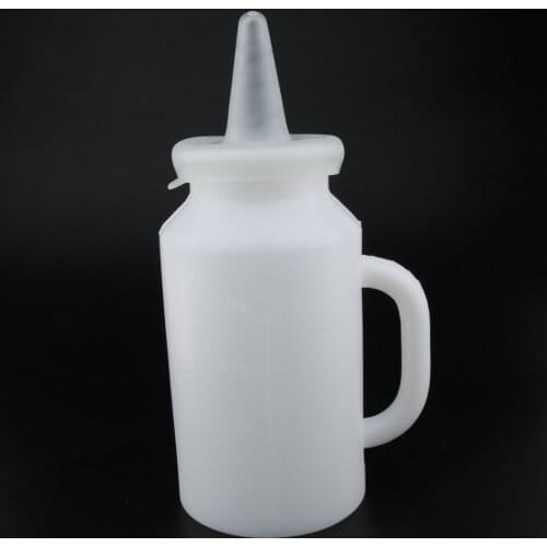 250ml/1.6L Calf Cow Nursing Bottle Feeding Milk Bottle with Handle Easy Feeding Made of Premium Plastic