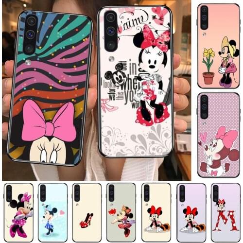 Minnie Mouse Letter Phone cover hull For SamSung Galaxy S8 S9 S10E S20 S21 S5 S30 Plus S20 fe 5G Lite Ultra black soft case