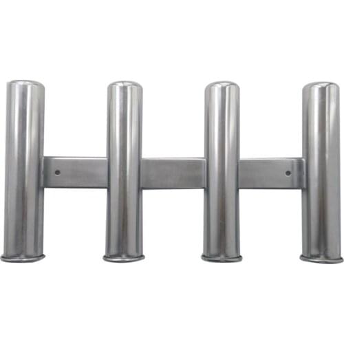 316 Stainless Steel 4 Tube Links Fishing Rod Holder Rack Wall Yacht Mounted Boat Fishing 4 Links Rod Holder for boat accessories
