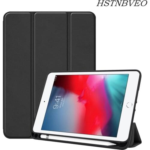 For iPad Pro 12.9 2015 With Pencil Holder PU Leather Smart Front Cover Silicone Soft Back Cover For iPad Pro 12.9 2017 2015 Case