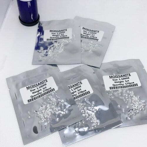 Loose Moissanite Gemstones Round Excellent Cut 1-3mm White DEF VVS Moissanites Diamond Stone