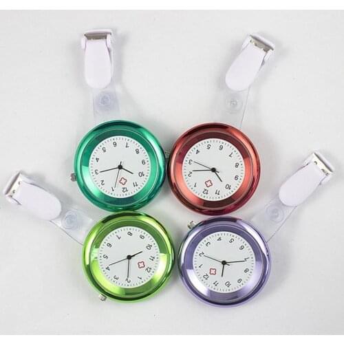 Hot Sale !!! Fashion Simple Round Numeral Analog Quartz Clip On Nurse Medical Doctor Pocket Watch for Dating Gift
