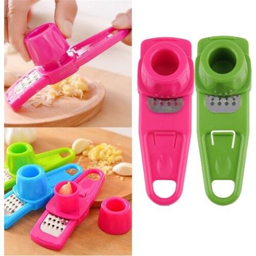 Hot Eco-Friendly Simple Multi-Function Garlic Ginger Press Crusher Chopper Slicer Kitchen Hand Tool Grinder Vegetable Tools