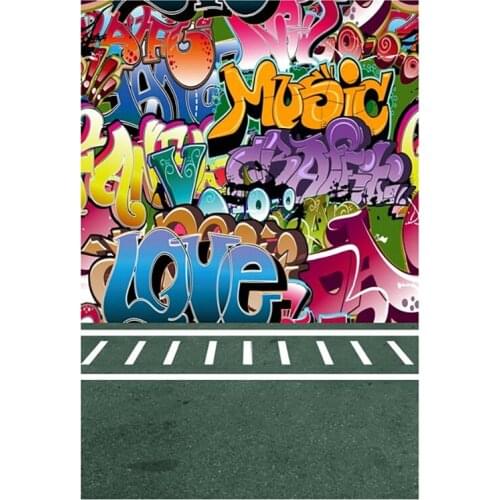 K3876 Comic Graffiti Photographic Background Photo Backdrops For Portrait Baby Shower New Born Children Photo