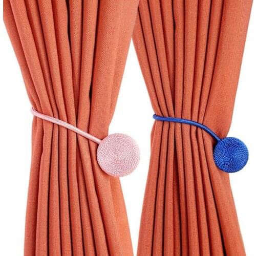 Magnet Curtains Buckle 1pc Brief Braided Round Curtain Buckles Europe Style Tieback Magnetic Curtain Holder Curtain Accessories