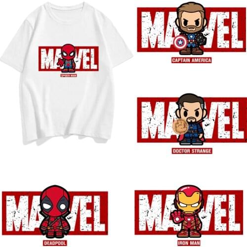 Cartoon Disney Spiderman Post clothes DIY Boy Hot Sticker T-shirt washable Heat transfer man Baby heat transfer Clothes stickers
