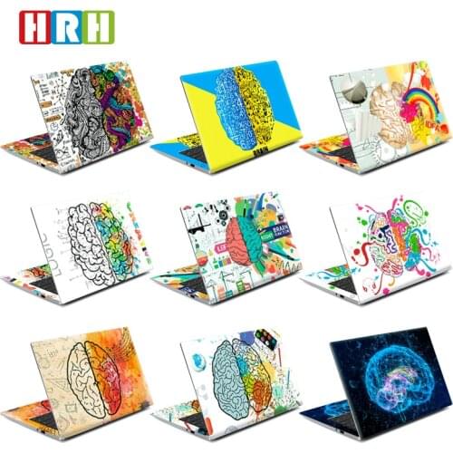 HRH 2 in 1 Left and right brain Design Laptop Decal DIY Stickers 11/12/13/14/15/16 inch for Lenovo for MacBook for HP for Dell