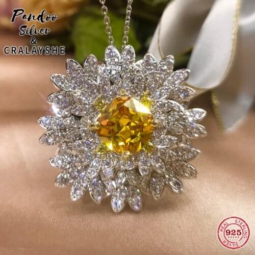 New Style S925 Sterling Silver High Quality Jewelry 1:1 Copy,SWAN ETERNAL FLOWER Brooch Necklace Multifunction Gift With Logo