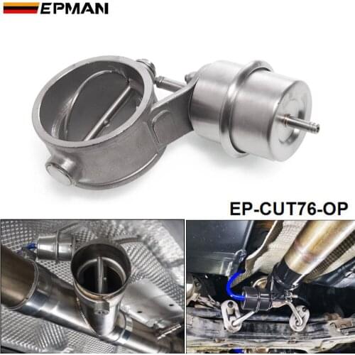NEW vacuum Activated Exhaust Cutout 3'' 76MM Open Style Pressure: about 1 BAR For BMW e39 EP-CUT76-OP