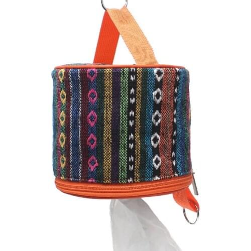 Outdoor Wild Camp Folding National Wind Drawing Box Storage Bag Car with Roll Paper Tissue Box Small Bag Pattern