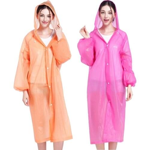 Outdoor Fashion Raincoat With Hood Waterproof Rain Poncho Coat Adult Clear Transparent Climbing Hiking Hoodie Rainwear Suit h