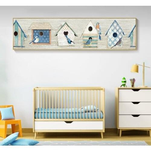 Panda Canvas Poster Baby Girl Nursery Quotes Wall Art Print Birds Home Painting Nordic Kids Room Bedroom Decoration Picture