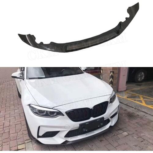 Carbon Fiber Front Lip Chin Spoiler for BMW 2 Series F87 M2C 2017 2018 2019 MP Style Bumper Shovel Protector Car Styling